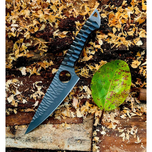 Couteau de chasse à lame fixe en acier Damas de haute qualité, vente en gros OEM, manches personnalisées, camping, dos droit, bord plat, 3 ans - Product Image 1