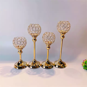 Candelabro de diseño de cristal para decoración del hogar, soporte de vela brillante para interior y exterior, votivo - Product Image 2