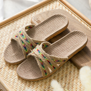Artisan Made Rattan <b>Slippers</b> From Vietnam Sustainable Eco Friendly Handwoven Footwear For Resort Spa Home And Daily <b>Indoor</b> Wear - Product Image 3
