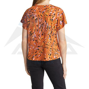 2024 การออกแบบล่าสุดเสื้อยืดระเหิดแฟชั่นสวมใส่ผู้หญิงเสื้อยืด Sublimated ด้วยผ้าคุณภาพดีที่สุดขายส่ง - Product Image 4