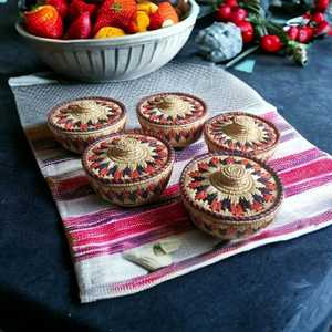 Panier d'herbe Moonj naturel écologique fait à la main de haute qualité avec couvercle pour le stockage et la décoration intérieure - Product Image 2