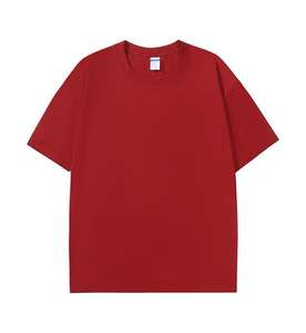 Camiseta de algodón de 180 g/m² con cuello redondo y hombros caídos, personalizada OEM, camiseta de algodón puro, color sólido, manga corta, para hombre - Product Image 4