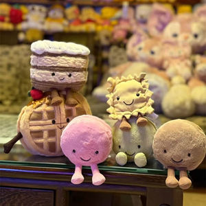 Jelly Catt French Dessert Macarons <b>Pink</b> Brown Soft Plush Food Series <b>Toy</b> Delicious Maple Syrup for Afternoon <b>Kitchen</b> Food <b>Toys</b> - Product Image 6