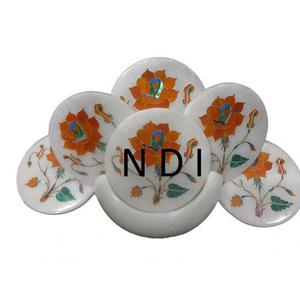 Handcrafted Decorative Tea CoasterTea Cup Coaster Set <b>Marble</b> Mats Tea Coffee Beer <b>Mug</b> Custom Design <b>Marble</b> Tea Coaster - Product Image 1