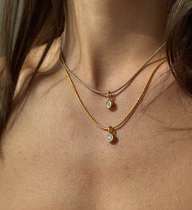 Colgante de Oro Amarillo de 18 Quilates con Diamante Cultivado en Laboratorio, Corte Pera, Color E, Claridad VS1, 2 Gramos, Joyería de Lujo, Suministro al por Mayor - Product Image 3