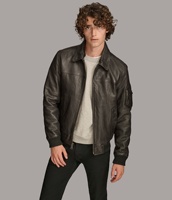 Blouson Bomber en Cuir de Mouton Premium pour Hommes, Imperméable, Respirant, Coupe-Vent, Fermeture Éclair, Hiver, Service OEM, Moto