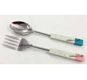 Herramientas DE SERVICIO DE ACERO INOXIDABLE 18/8 de estilo clásico con mango de madera, juego de servidor de ensalada para Navidad, eventos de San Valentín, herramientas de cocina - Product Image 3