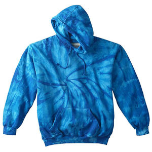 Venta al por mayor personalizado Tie-Dye Sudadera con capucha para hombres 100% algodón Stand Collar Pullover Ropa de invierno Fabricante de fábrica Sudaderas con capucha - Product Image 5