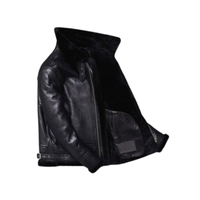 Blouson en cuir shearling B3 sur mesure grande taille pour homme, fait main, noir, tricoté, respirant, fourrure, décontracté, fermeture éclair – Vente chaude