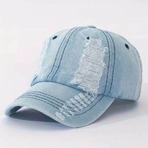 Trendy Distressed Trucker <b>Hat</b> For Women And Men Adjustable Casual Outdoor Stylish Comfortable Breathable Everyday Wear - Product Image 1