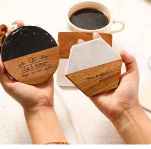 Posavasos Moderno de Mármol para Bebidas y Té, 4 Pulgadas de Diámetro, Apto para Alimentos, Ecológico, Utensilios de Cocina de Fabricante Indio - Product Image 4