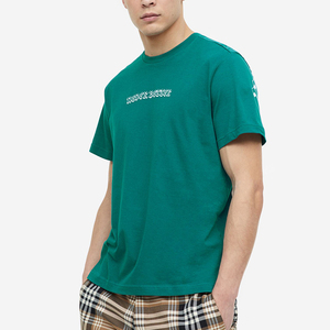 Logo personnalisé de haute qualité col en V grande taille couleur unie décontractée à manches courtes - Product Image 1