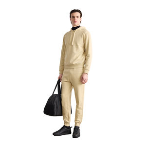 Sudadera con Capucha de Forro Polar de Algodón Transpirable de Corte Regular para Hombre, Informal, con Capucha, para Invierno, con Logotipo Personalizado al por Mayor, Pantalones Deportivos con Puños - Product Image 2