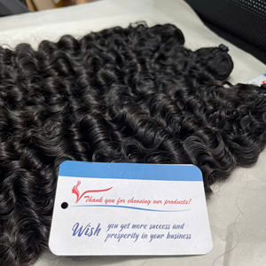 NEW PRODUCT Steam Burmese curly human <b>hair</b> <b>extension</b> natural black <b>color</b> super double drawn ready to ship - Product Image 4