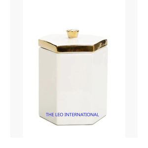 Boîte métallique en acier inoxydable blanche et antique Boîte métallique décorative à l'aspect unique de forme ronde - Product Image 6