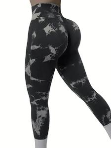 Leggings de yoga slim fit personnalisé en nylon et élasthanne Leggings de yoga imprimés en 3D de qualité supérieure pour femmes - Product Image 6
