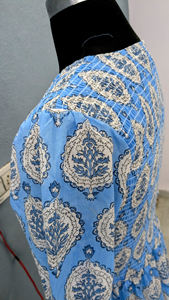 Robe maxi indienne en coton voile, écologique, lavable, élégante et douce, imprimée à la main, pour l'été - Product Image 6