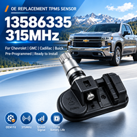 Capteur TPMS 433 MHz 13598773 pour applications GM, remplacement OE, capteur de surveillance de la pression des pneus, valve métallique