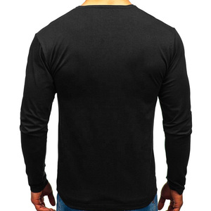 Camiseta de manga larga para hombre, ropa de gimnasio al por mayor de alta calidad, recién llegado, Camisetas hechas a medida con manga larga y cuello redondo para hombre - Product Image 2
