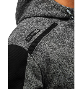 Nueva sudadera con cremallera de punto elegante de alta calidad para hombres Ropa de calle Tamaño-Anti-Encogimiento Venta al por mayor OEM Sudaderas en blanco - Product Image 4