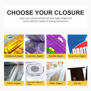 ถุงพลาสติกขนาดใหญ่ธรรมดา1ปอนด์เคลือบผิวแบบเปิดปิดได้ซิปถุงแบบตั้งได้ - Product Image 6