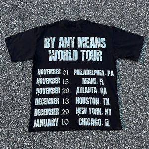 Camiseta de Corte Cuadrado, Camiseta de Manga Corta para Hombre, Estilo Americano, 280 g/m², Color Sólido Pesado, Camiseta con Logotipo Estampado para Hombre - Product Image 2