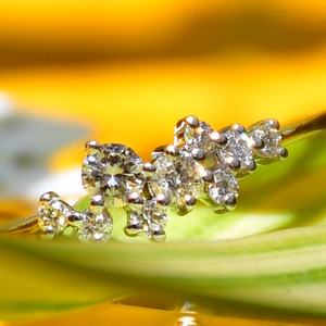 แหวนทอง14K & 18K พรีเมี่ยมพร้อมเครื่องประดับเพชรธรรมชาติที่สวยงามเหนือกาลเวลา - Product Image 1