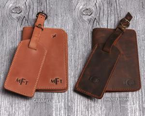 Porta Pasaportes y Cartera de Cuero Genuino Vintage para Padrinos de Boda, Funda Personalizada para Hombre, Regalo Antirrobo de Alta Calidad PTH-0025 - Product Image 4