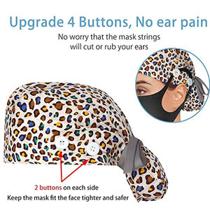 Gorro Quirúrgico Unisex Estampado al por Mayor, Tela de Algodón con Spandex, Gorro Médico de Calidad para Enfermeras y Doctores - Product Image 6