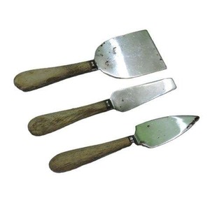 Handcrafted Wooden Flatware Set of 3 Food Grade Stainless Steel Cheese Set for <b>Table</b> Top Home Hotel Use Affordable Best Quality - Product Image 1