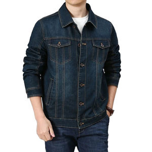 Veste en jean décontractée de haute qualité pour hommes, tissu en toile de coton à boutons extensibles, personnalité de la rue, design à trous à la mode, de grande taille - Product Image 5