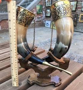 แก้วเขาควายแบบชนบททำด้วยมือเป็นมิตรกับสิ่งแวดล้อมทนทานเหมาะสำหรับกาแฟชาวิสกี้หรือเป็นของขวัญให้กับคนที่คุณรัก - Product Image 5