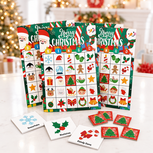 Set di Cartelle e Fiches per Bingo Personalizzabili con Logo, Portatili, Durevoli ed Ecologici, con Tavolo da Gioco <span class=keywords><strong>Tombola</strong></span> - Regalo di Natale Perfetto - Product Image 6