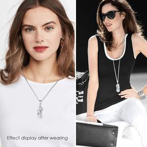 Porte-clés voiture petit aluminium minuscule souvenir urnes bijoux Tube cylindre urne collier pour cendres urne pendentif pour femmes taille personnalisée - Product Image 3