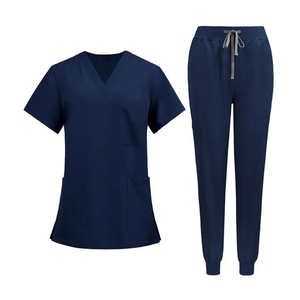 Uniforme de Enfermera de Alta Calidad, Tejido de Verano en Algodón y Poliéster, Cuello en V, Personalizable, para Mujer - Product Image 2