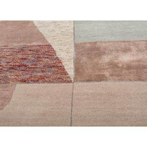 Alfombra de Lana y Seda de Bambú Anudada a Mano en Rosa y Morado de Kavi, Diseño Abstracto Teoría del Caos para Hogar y Pasillo, 9x12, Alfombras de Jaipur, EE. UU. - Product Image 3