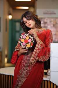 Elegante vestido de cóctel de noche de longitud completa para mujer transpirable de malla polivinílica con perlas bordado de cuentas antiestático para fiestas - Product Image 6