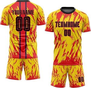 Kit de fútbol sublimado personalizado, conjunto de uniforme de fútbol OEM, pantalones cortos de Jersey, ropa de equipo para hombres, clubes juveniles fabricados, ropa deportiva personalizada - Product Image 3