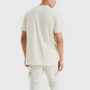 Logo personnalisé T-Shirt pour hommes 100% coton motif solide coupe surdimensionnée disponible en différentes tailles couleurs teint uni sérigraphie - Product Image 2