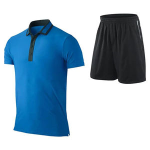 Maillot de tennis pour adultes à manches courtes, respirant, séchage rapide, vente en gros à bas prix, chemises de sport d'équipe, impression par sublimation, tissu polyester - Product Image 4