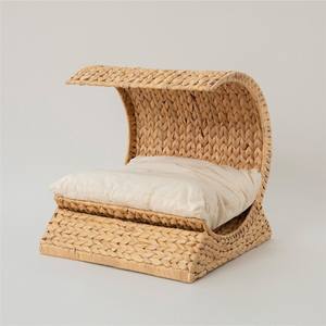 อุปกรณ์สัตว์เลี้ยง รังสัตว์เลี้ยงทอจากผักตบชวา ราคาถูกที่สุด เป็นมิตรกับสิ่งแวดล้อม เตียงกรงสำหรับสัตว์เลี้ยง - Product Image 4