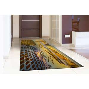 Tapis imprimé sur le thème de l'art surréaliste, motif « La désintégration de la persévérance » de Salvador Dalí, tapis fin non tissé - Product Image 2