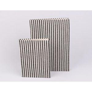 Cuaderno de tela estampada a rayas (B6 B5 A6 A7) - Encuadernación cosida, cuaderno de bocetos para uso escolar, diario con cubierta de PU y cuero - Product Image 2