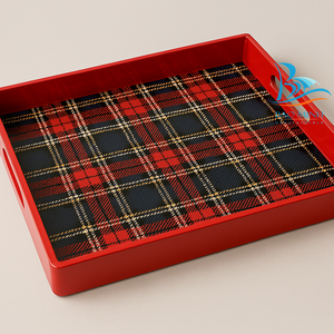 Plateau laqué à motif imprimé brillant de qualité supérieure, style design moderne pour la décoration de Noël - Product Image 6