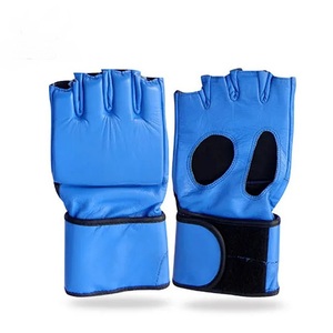 Guantes de boxeo de medio Dedo de cuero profesional GAF Guantes de Sparring MMA con logotipo personalizado para hombres y mujeres Tallas 8oz - Product Image 1