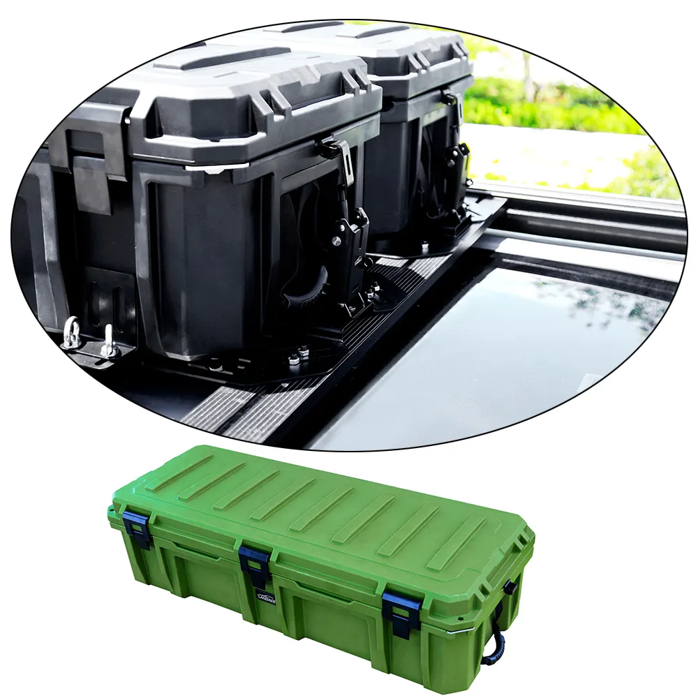 4x4 outdoor camping accessories New Arrivals Plastic Tool Storage Box Case Heavy Duty Car Roof Racks mounted Tool box on truck