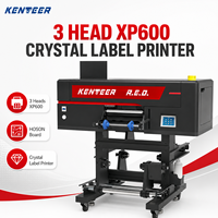 Imprimante DTF UV A3 automatique à 3 têtes Epson XP600, machine d'impression d'étiquettes en cristal, imprimante de transfert d'autocollants 3D pour bouteilles