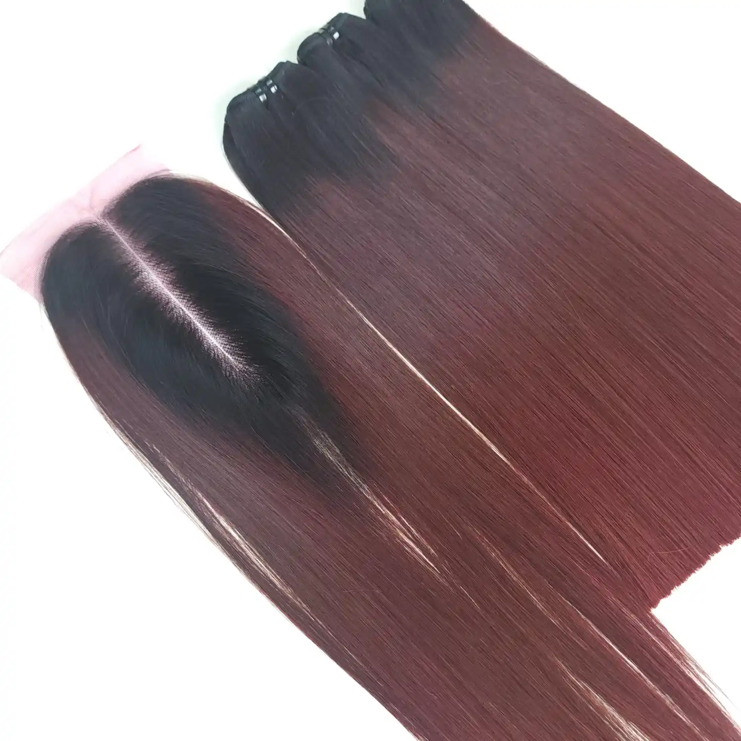 2023 baru kain populer rambut manusia 100 rambut mentah mesin Vietnam kain untuk membuat wig bob lurus halus