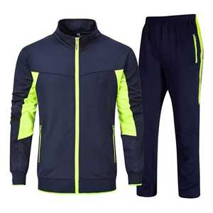 100% Polyester Survêtements Mode Passepoil Coupe-Vent Veste et Pantalon 2 Pièces Survêtement pour Homme - Product Image 2