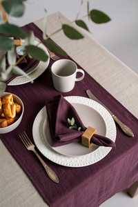 Serviettes de table en lin Multi réutilisable Fine Table à manger Dîner Serviette en tissu pour le restaurant à la maison ou en avion - Product Image 6